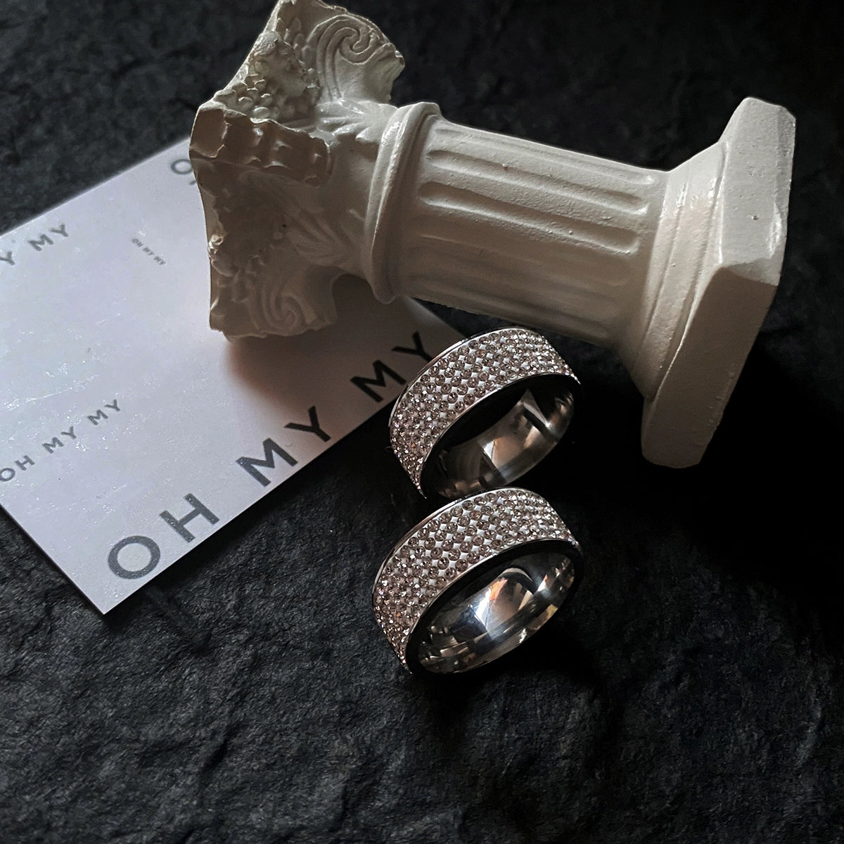 Diamond Hip-hop Street Style Single Ring