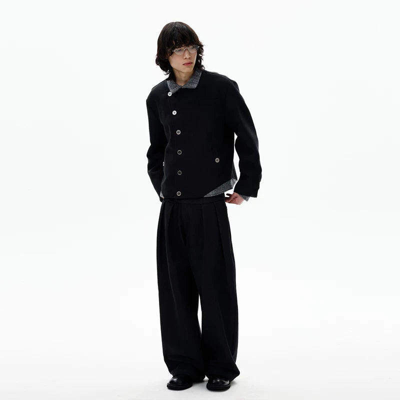 Knitted Patchwork Cotton Short Jacket