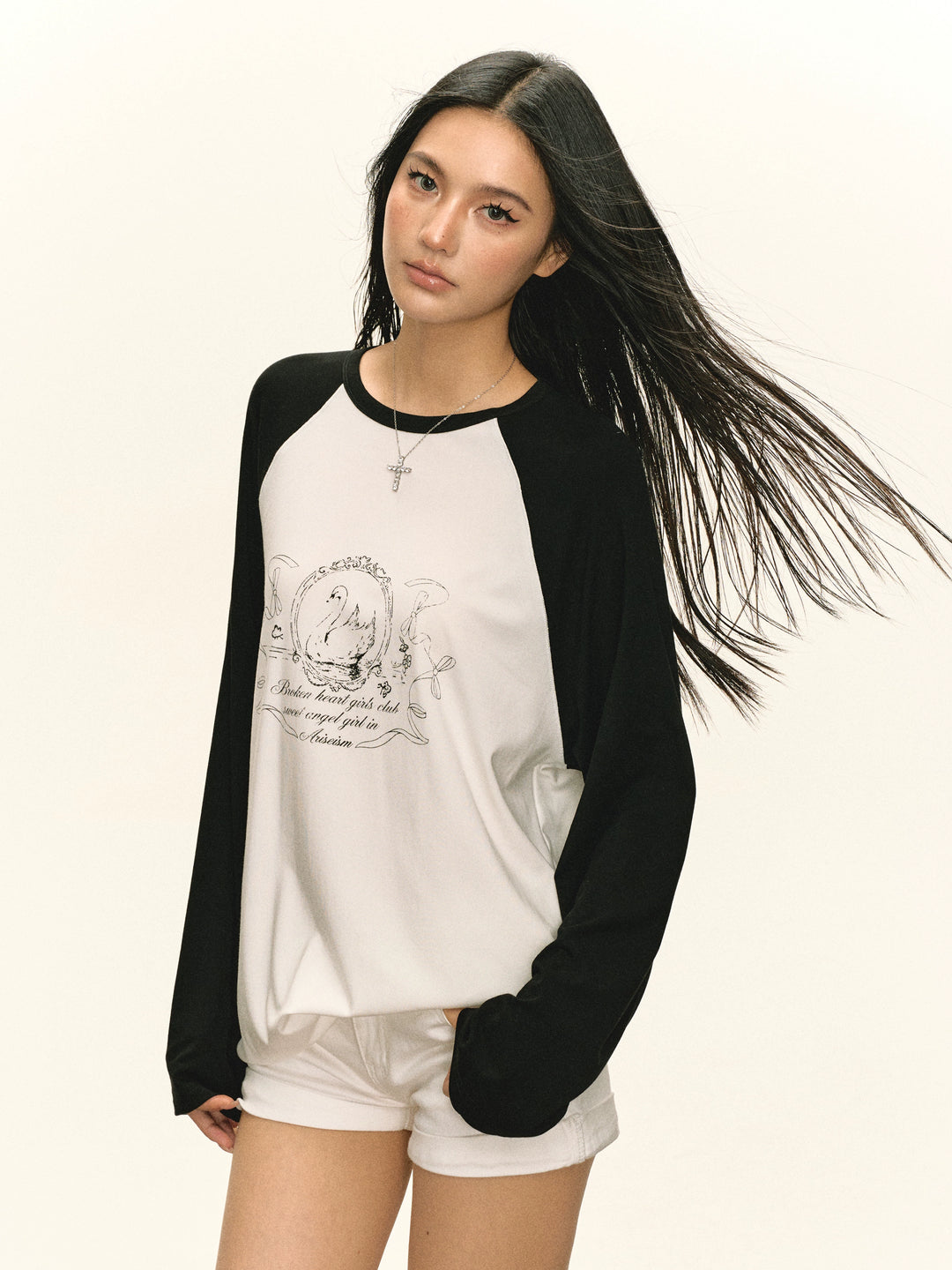 Graphic Raglan Long Sleeve T-Shirt