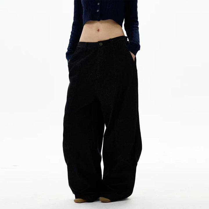 Retro Wijde Pijp Losse Pasvorm Jeans Broek 