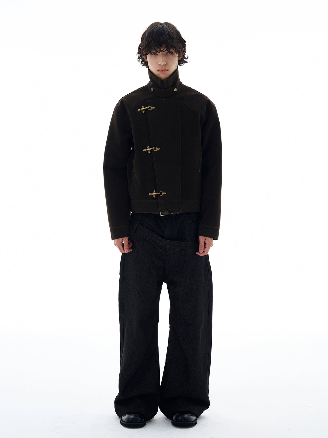 Suede Toggle Button Jacket