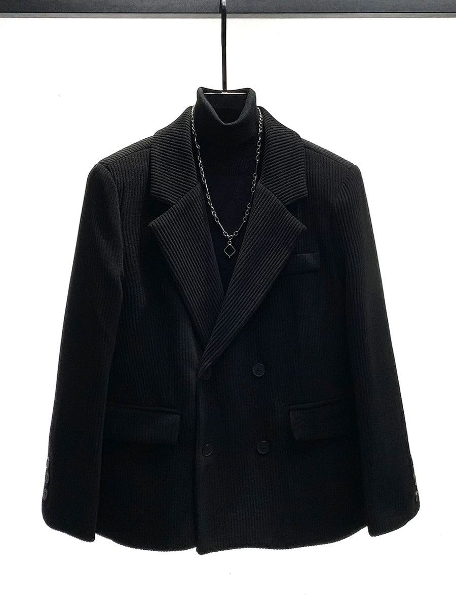 Kordonlu Çift Düğmeli Ceket ve Pantolon 