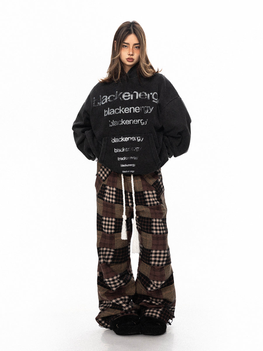 Lettering Casual Hooded Sweatshirt