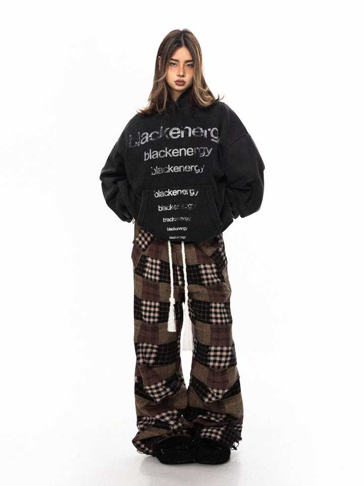 Lettering Casual Hooded Sweatshirt
