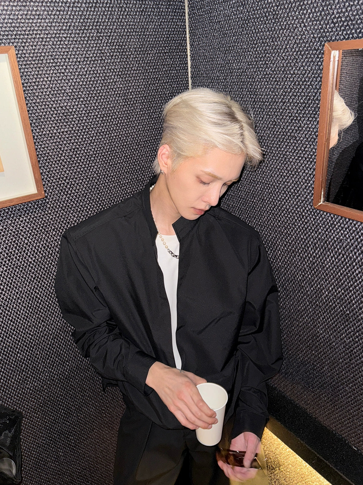 قميص طبقات بأكمام طويلة ريترو 