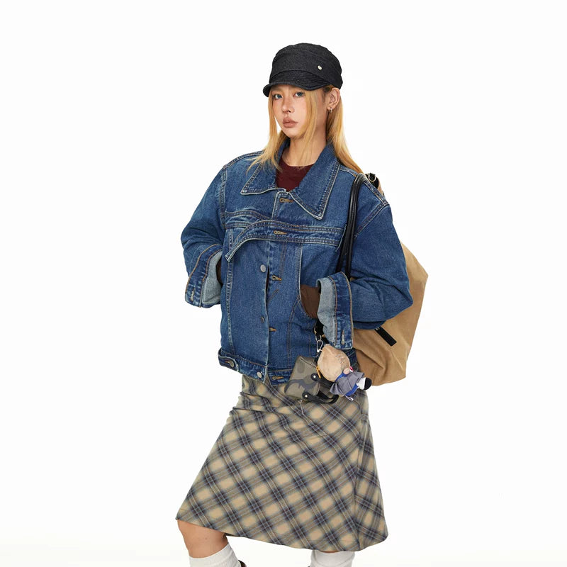 Deconstructed Loose Fit Denim Jacket