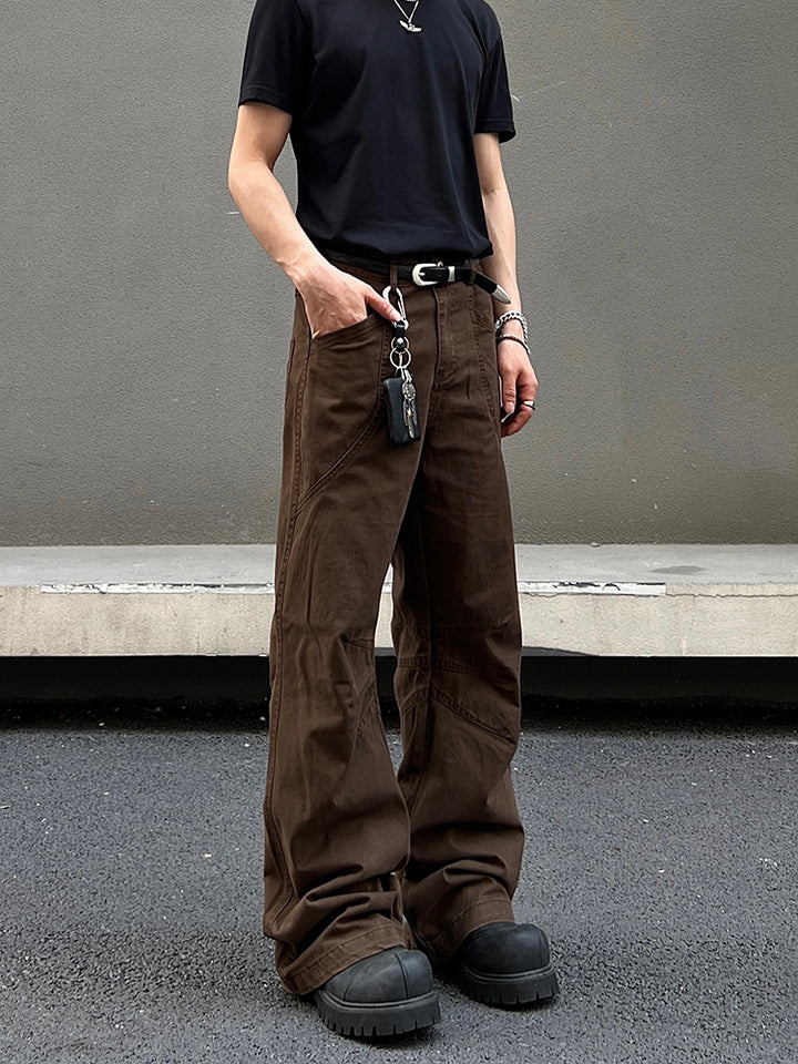 Casual Flared Loose Fit Overalls Pants
