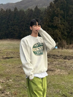 Retro Crew Neck Casual Sweatshirt