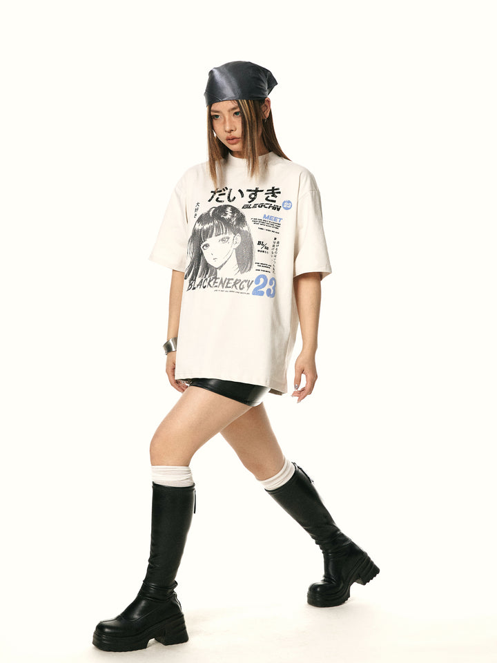 Retro Comic Graphic Loose T-shirt