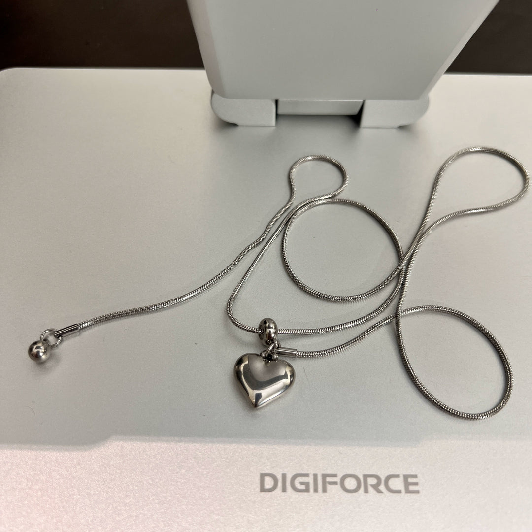 Heart Pendant Titanium Steel Clavicle Necklace