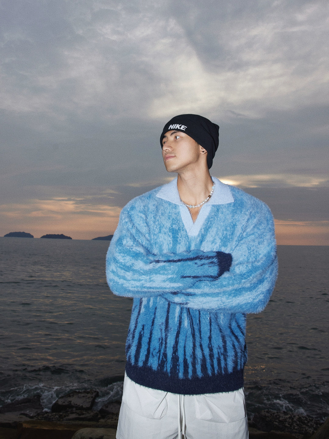 Retro Strik Løs Krave Sweater Pullover 