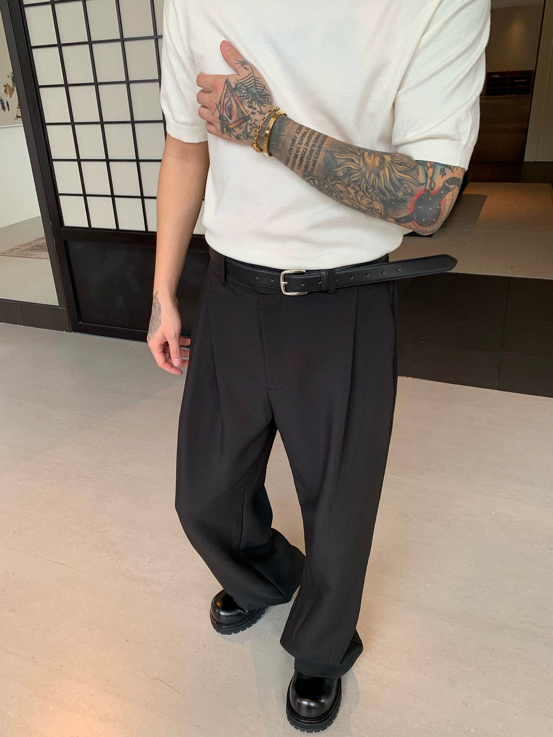 Loose Straight Commuter Pants