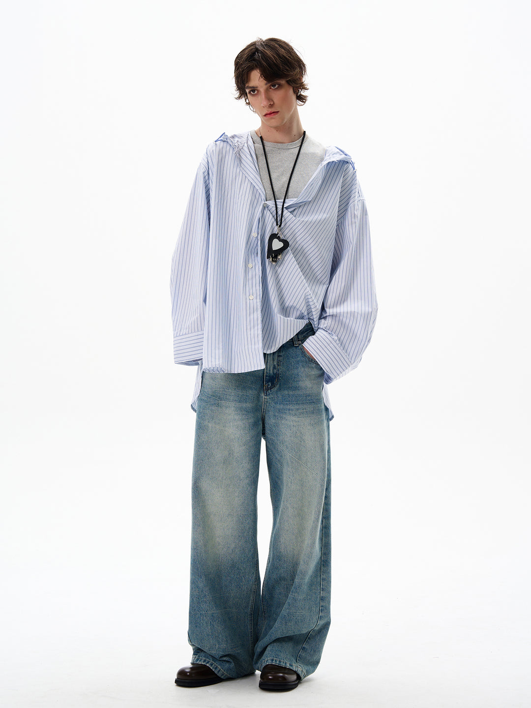 Blue Wide-Leg Jeans