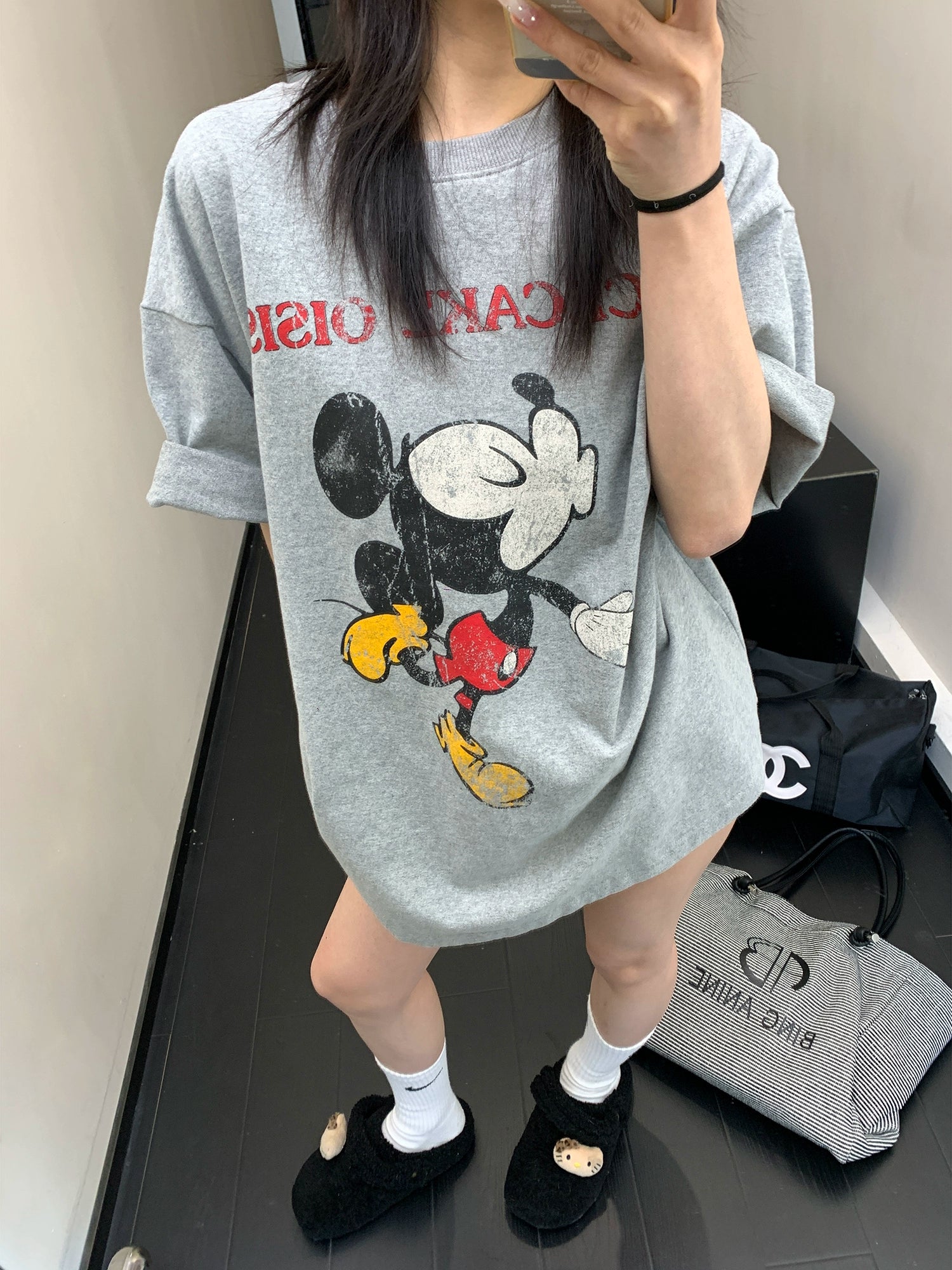 Cartoon Graphic Oversized Cotton T-Shirt