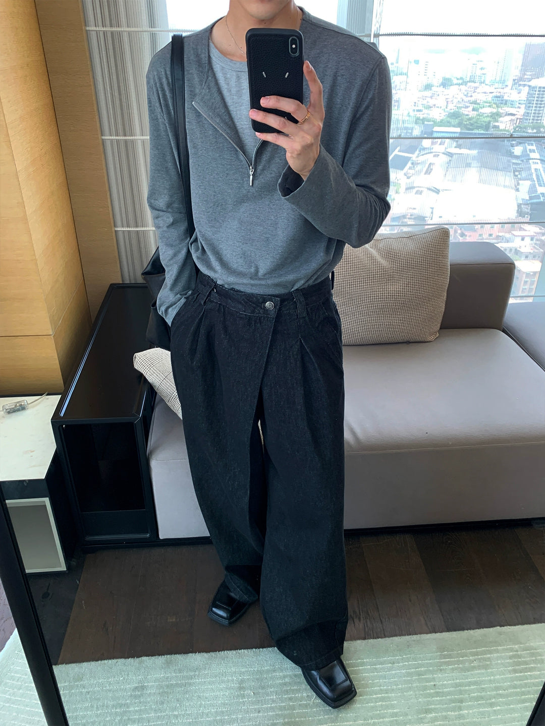 Classic Straight Wide Leg Pants
