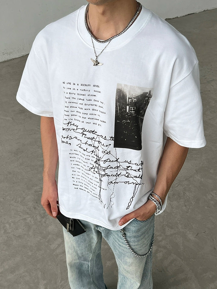 Vintage Slogan Graphic Loose Fit T-Shirt