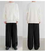 3D Plaid Drop Shoulder Loose Sweater