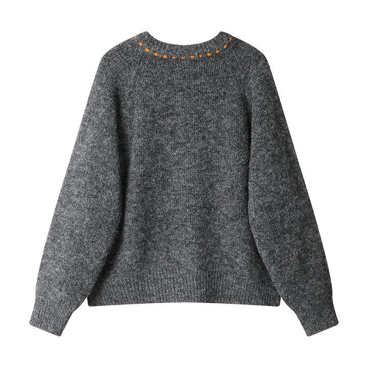 Knit Dotted Button Cardigan Sweater