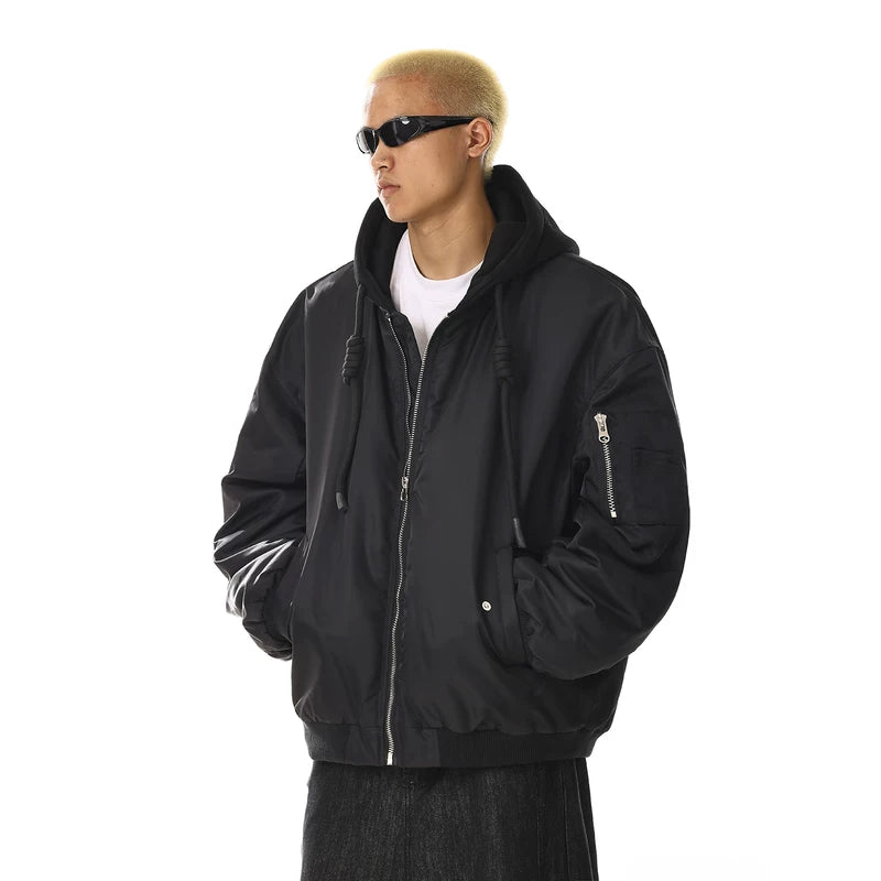 جاكيت بومبر للعمل بتصميم فضفاض ومعزول 