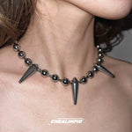 Titanium Steel Rivet Bead Necklace