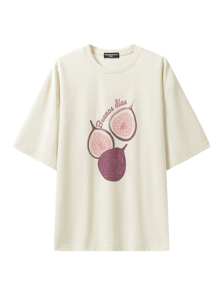 Fig Print Short Sleeve T-Shirt