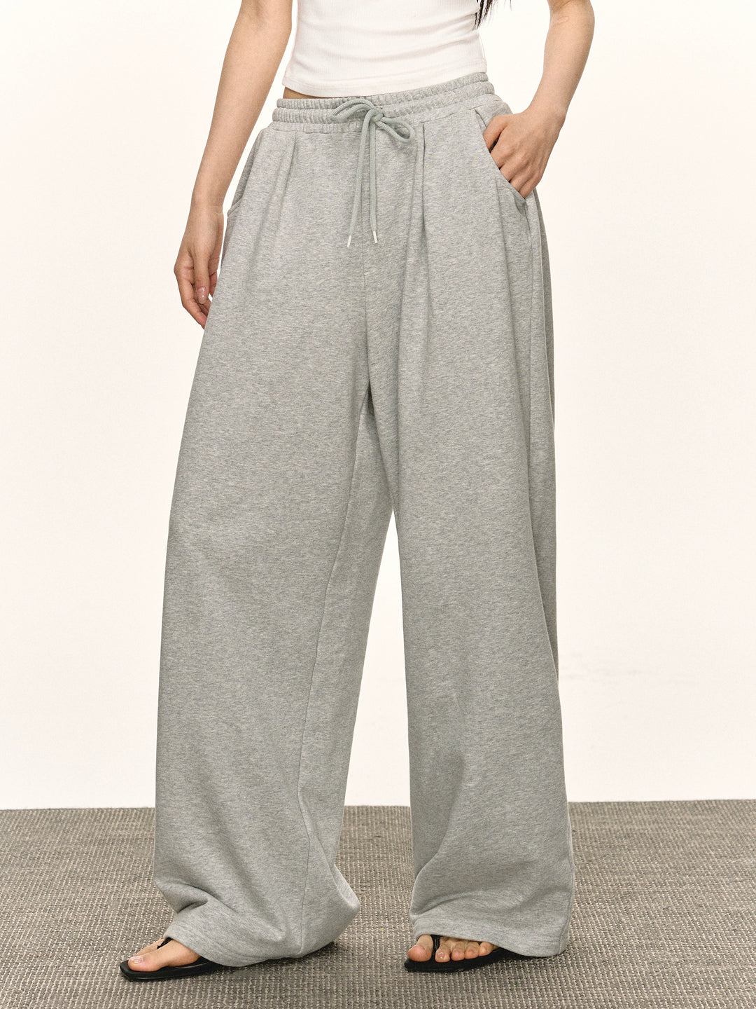 Trekkoord Taille Wijde Pijpen Casual Broek 