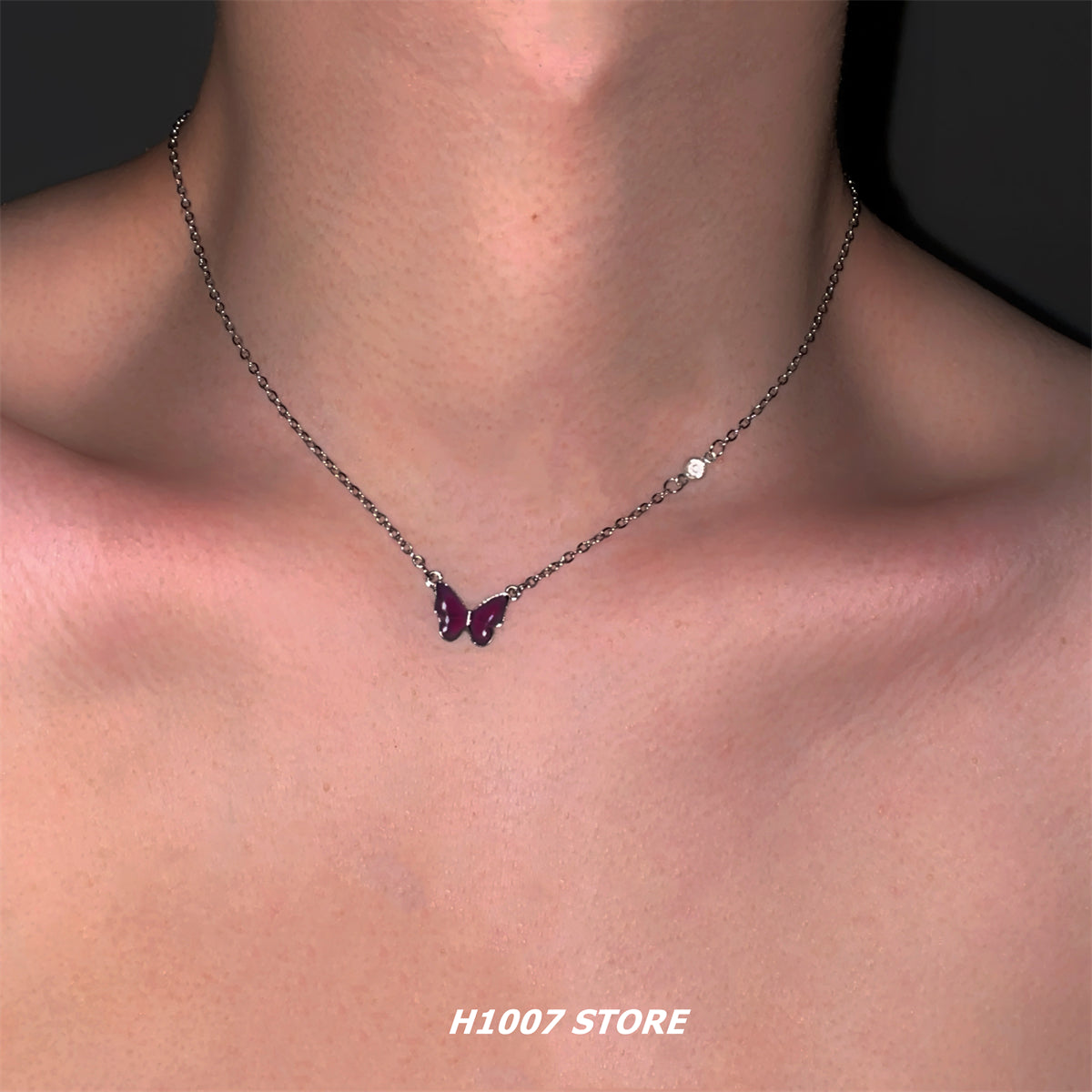 Butterfly Titanium Steel Clavicle Necklace