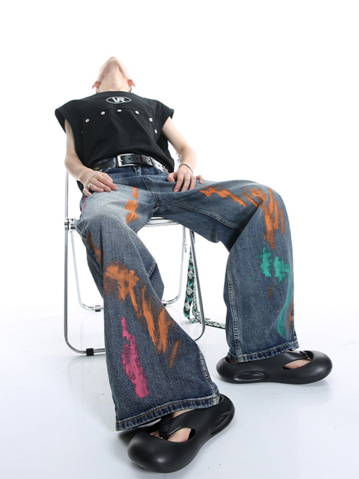 Graffiti Street Weite Jeanshose 