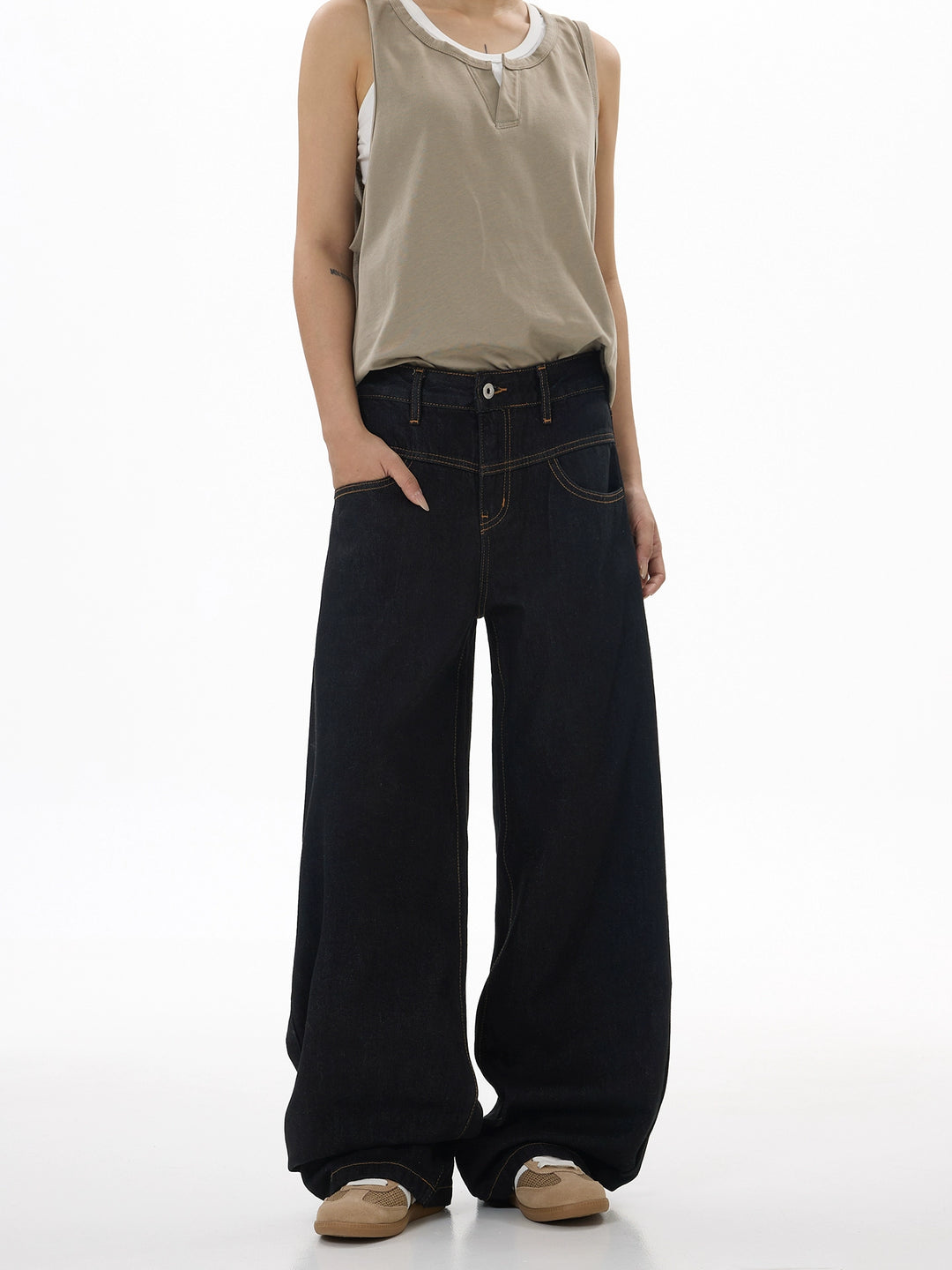 Black Straight Leg Jeans