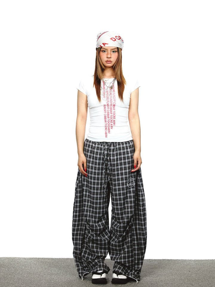 Retro Slim Fit Letter Print T-shirt