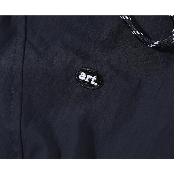 Contrast Stitch Loose Hooded Jacket