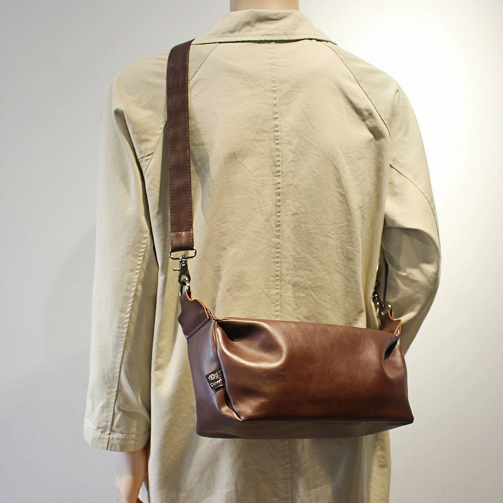 Soft Leather Messenger Shoulder Bag