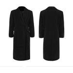 Deconstructed Woolen Long Coat with Metal Strap