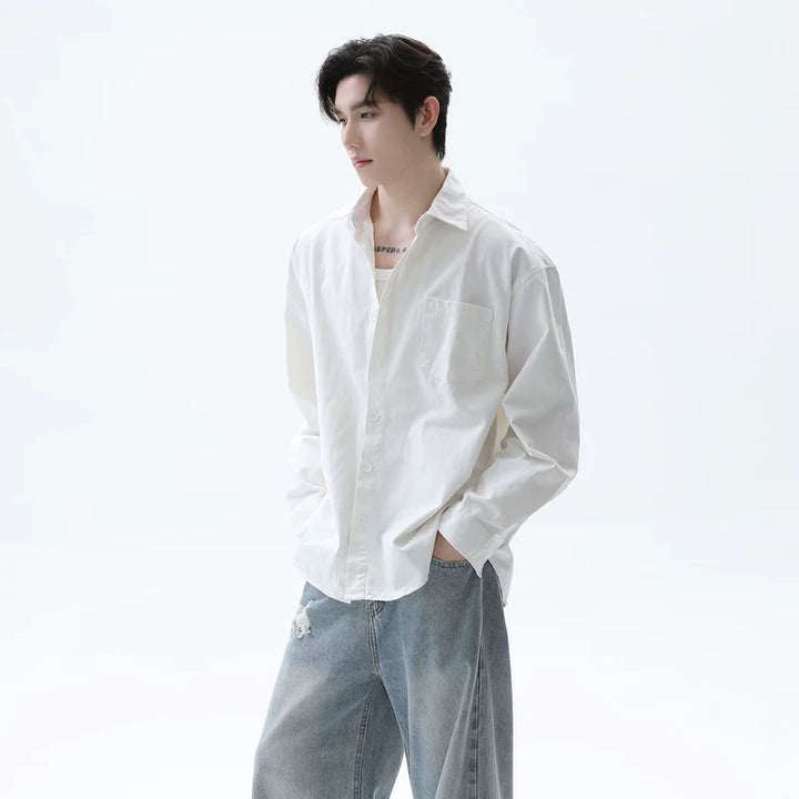 Casual Commuting Washed Shirt