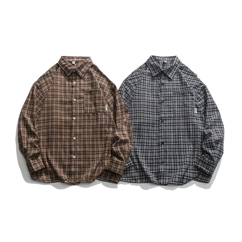 Plaid Loose Fit Long Sleeve Shirt