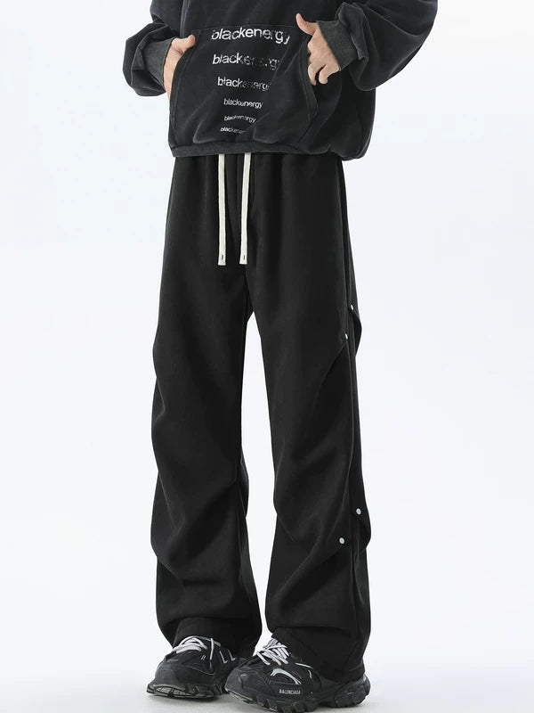 Fleece Lined Wide Leg Casual Pants