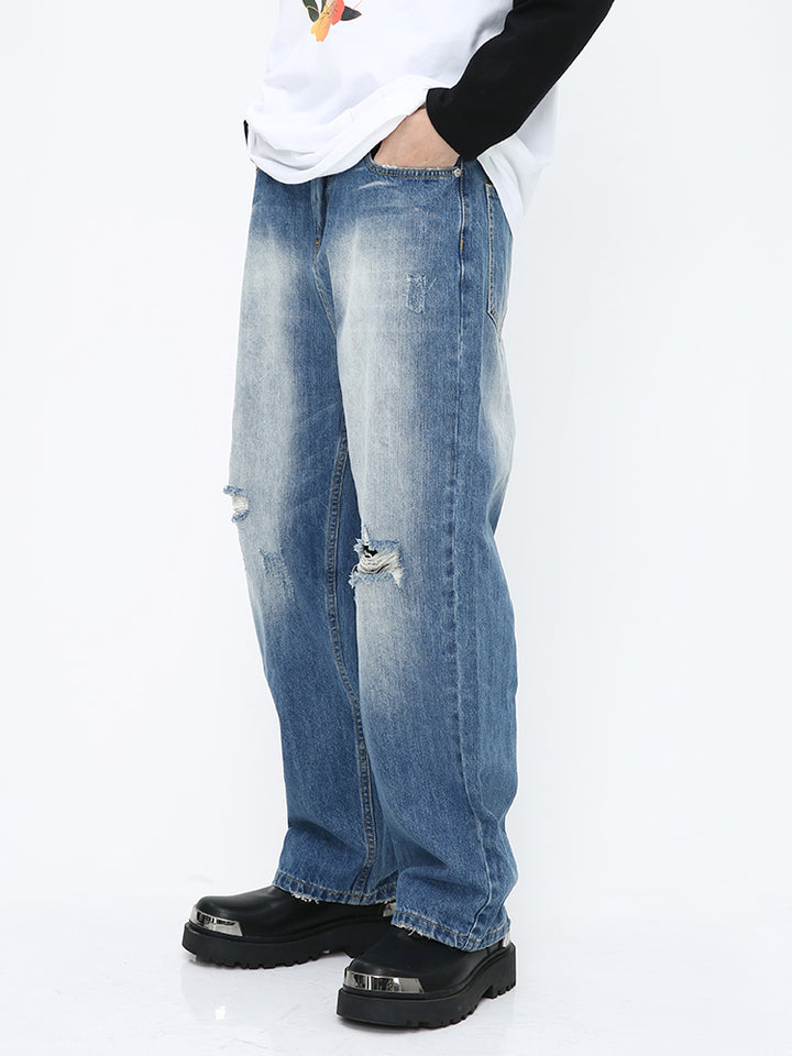 Loose Straight Mid-Waist Jeans