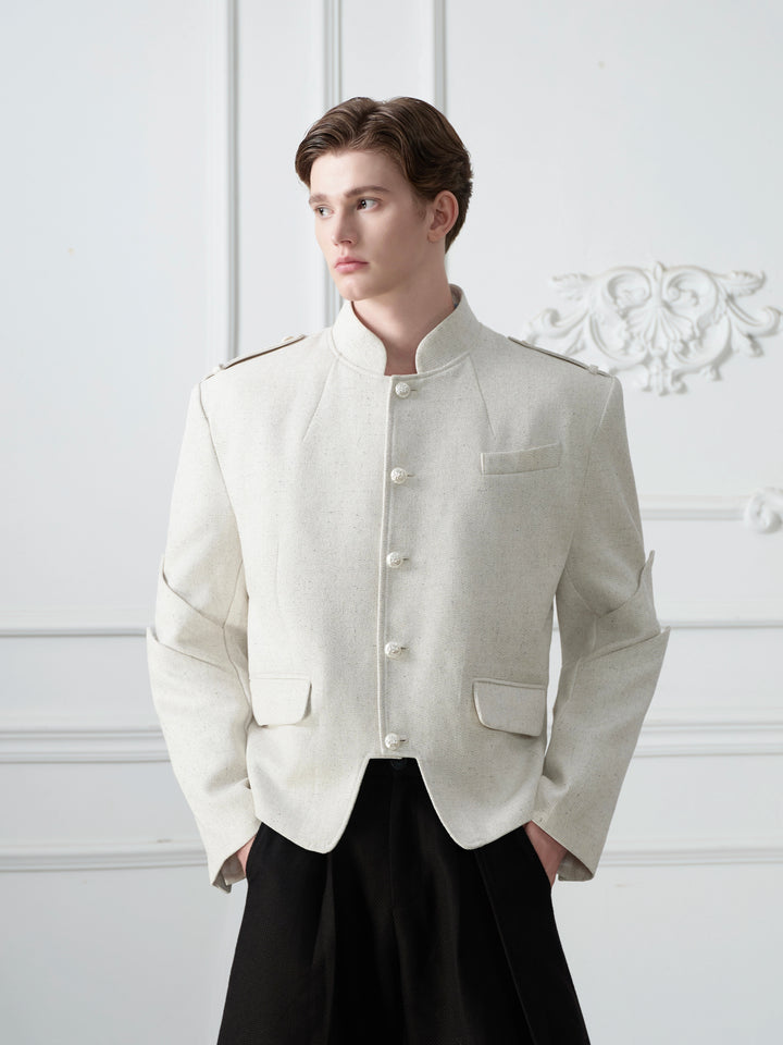Stand Collar Deconstructed Jacket