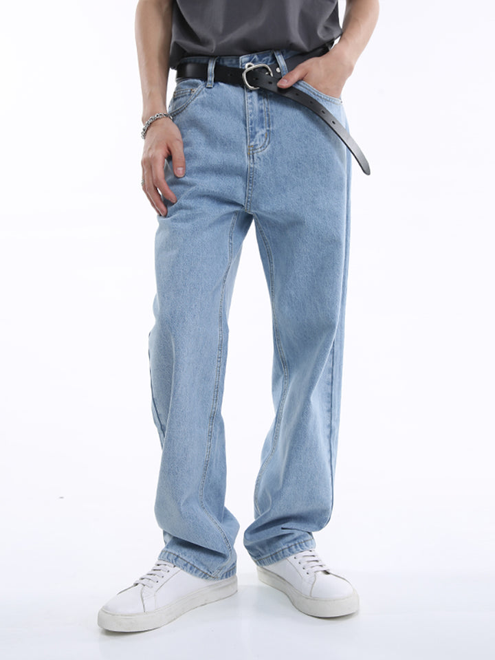 Mid-Waist Straight Fit Jeans