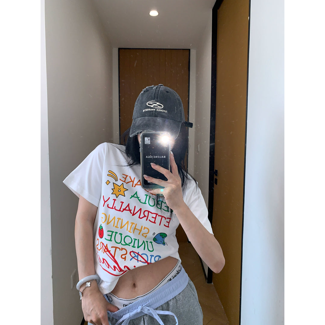 Letter Graphic Short Sleeve T-shirt
