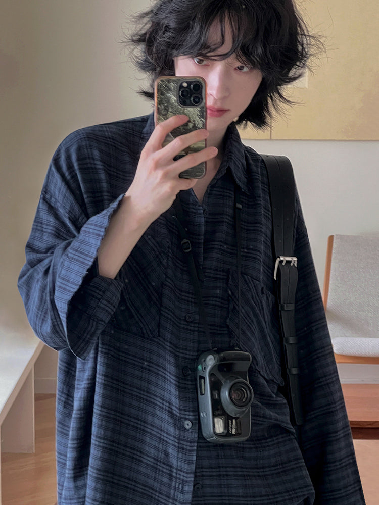 Plaid Long-Sleeved Casual Shirt