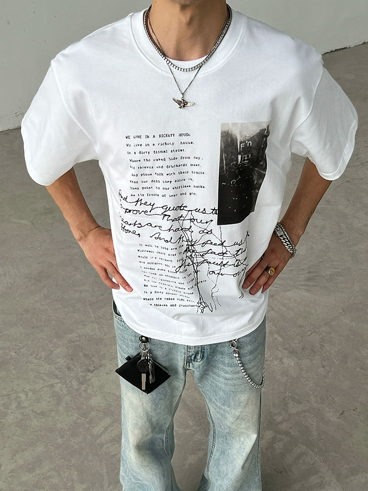 Vintage Slogan Graphic Loose Fit T-Shirt
