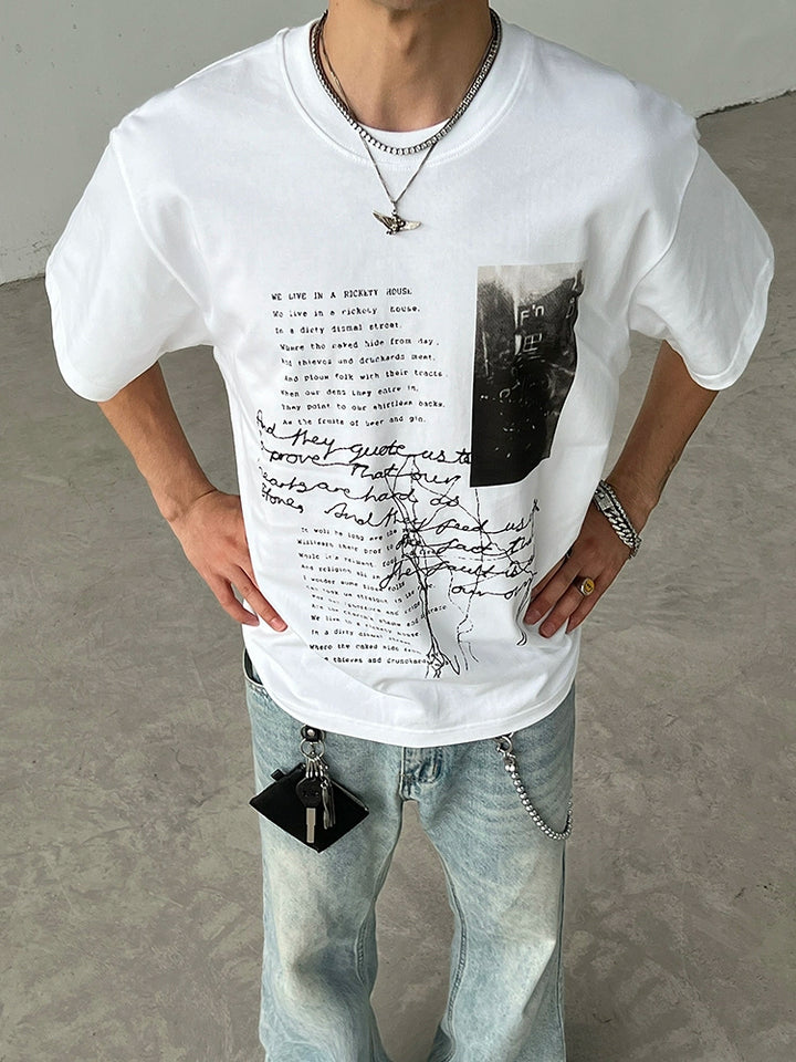Vintage Slogan Graphic Loose Fit T-Shirt