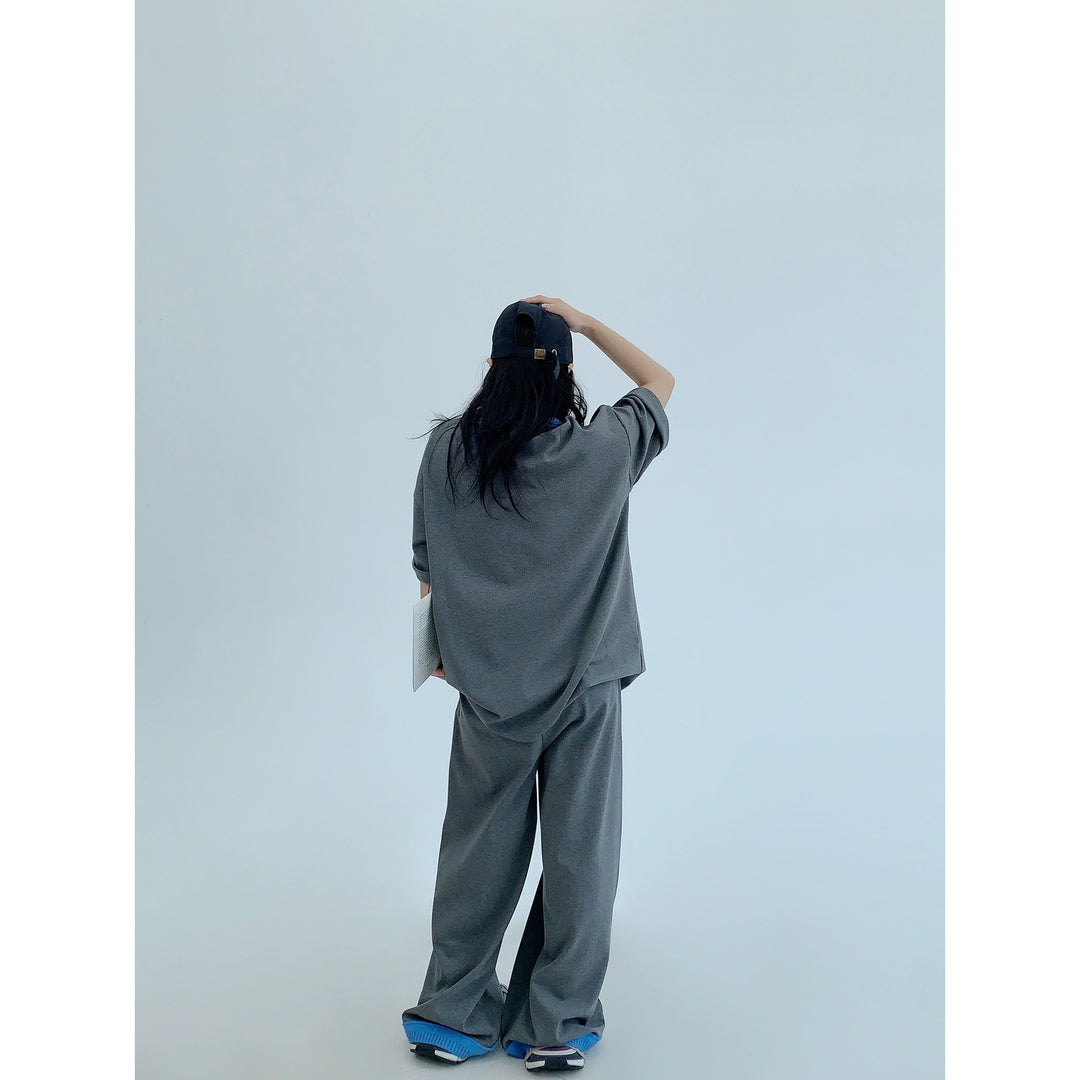 Casual Letter Print T-Shirt and Pants