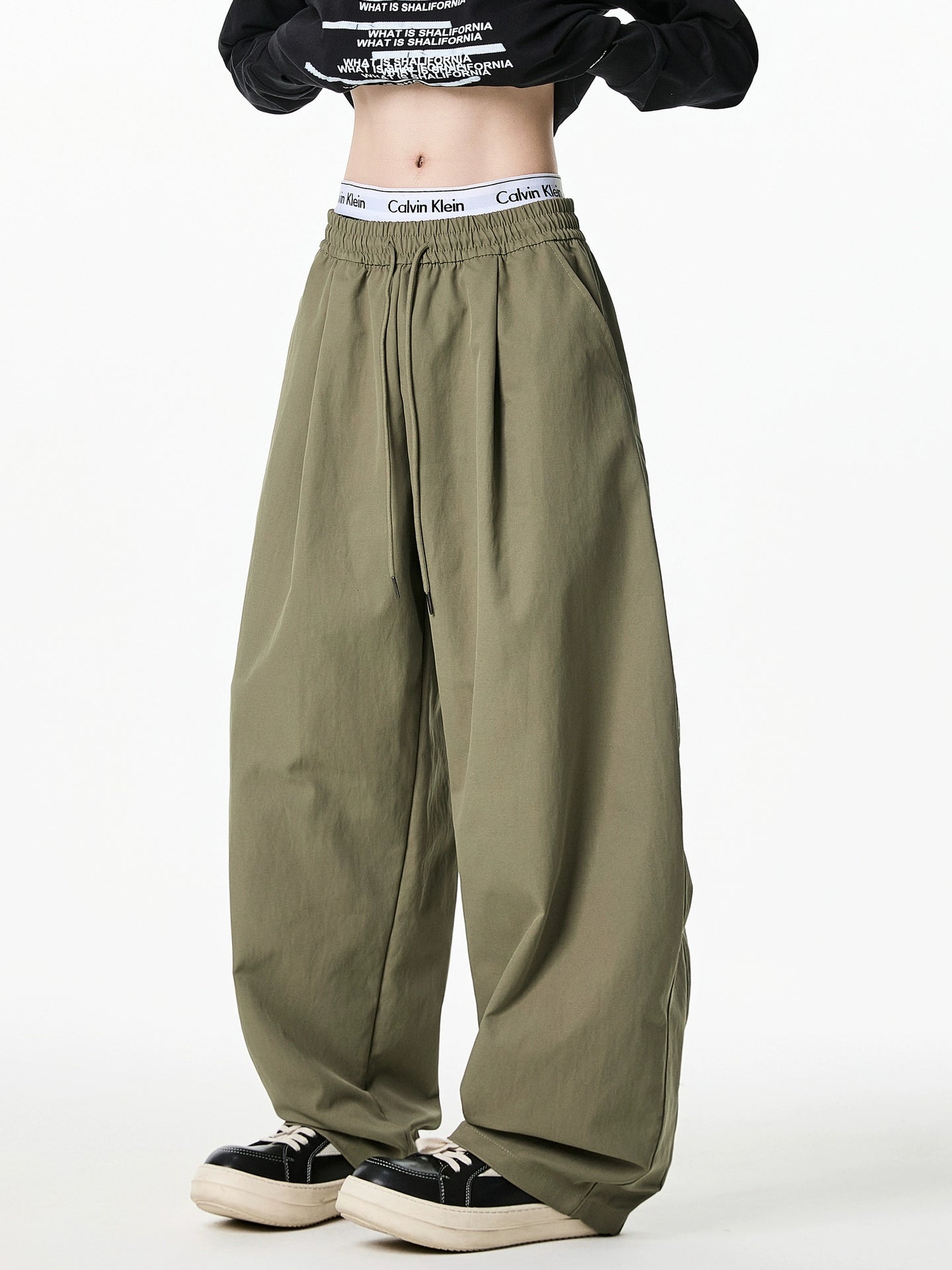 Quick-Drying Wide Leg Workwear Pants
