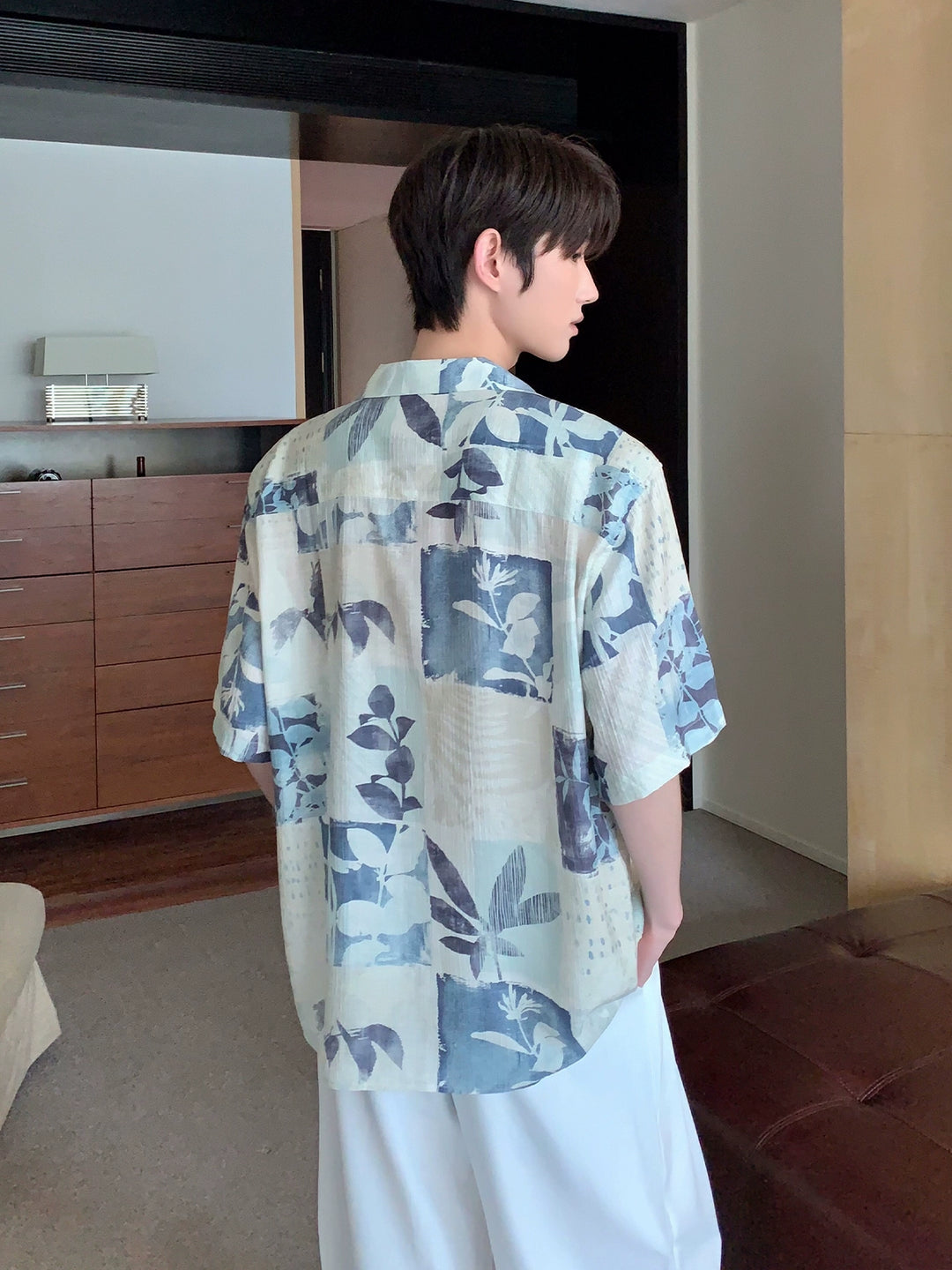 Loose Short Sleeve Floral Shirt
