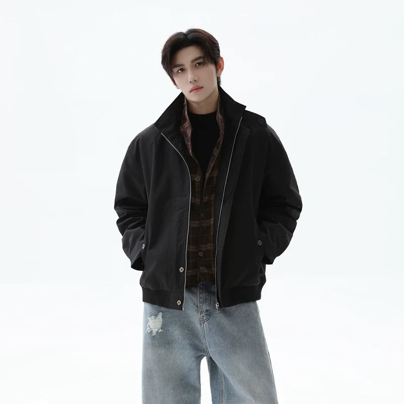 Insulated Faux Two-Piece Cotton Jacket