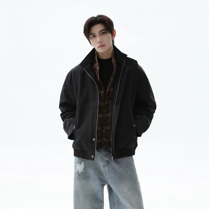 Insulated Faux Two-Piece Cotton Jacket