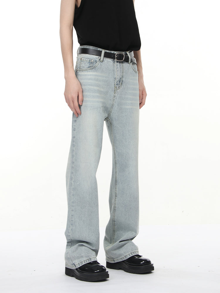 Blue Slim-Fit Straight Jeans