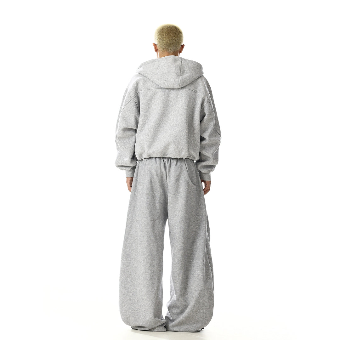 Wide Leg Deconstructed Casual Sweatpants